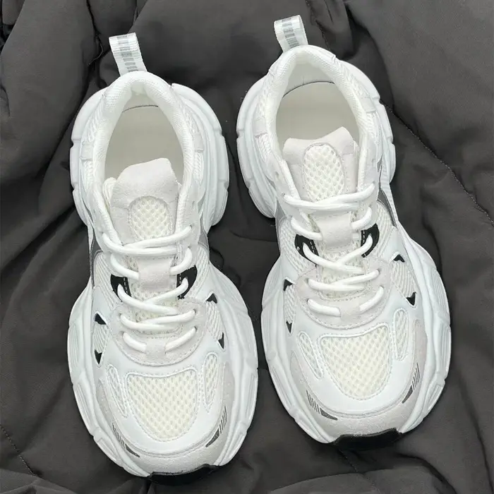 Baskets blanches pour femmes, chaussures à plateforme légère, à la mode, Style de rue, élégantes, Pe
