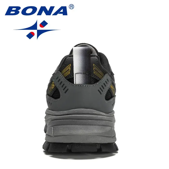 BONA nouveaux créateurs Action cuir maille chaussures de Jogging hommes respirant chaussures de cour