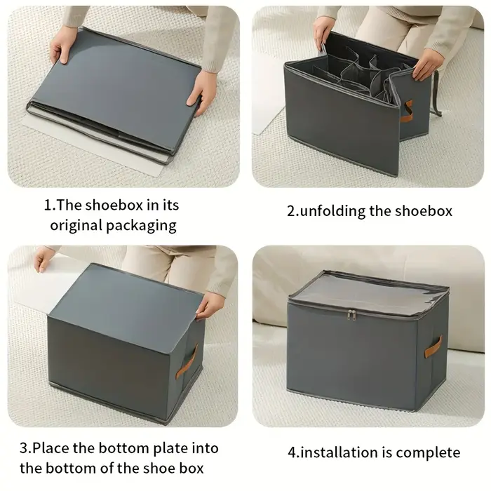 Organisateur de chaussures pliable en tissu Oxford