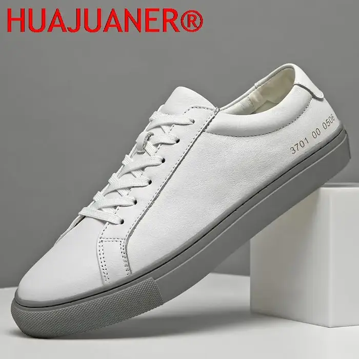 Baskets en cuir véritable pour hommes
