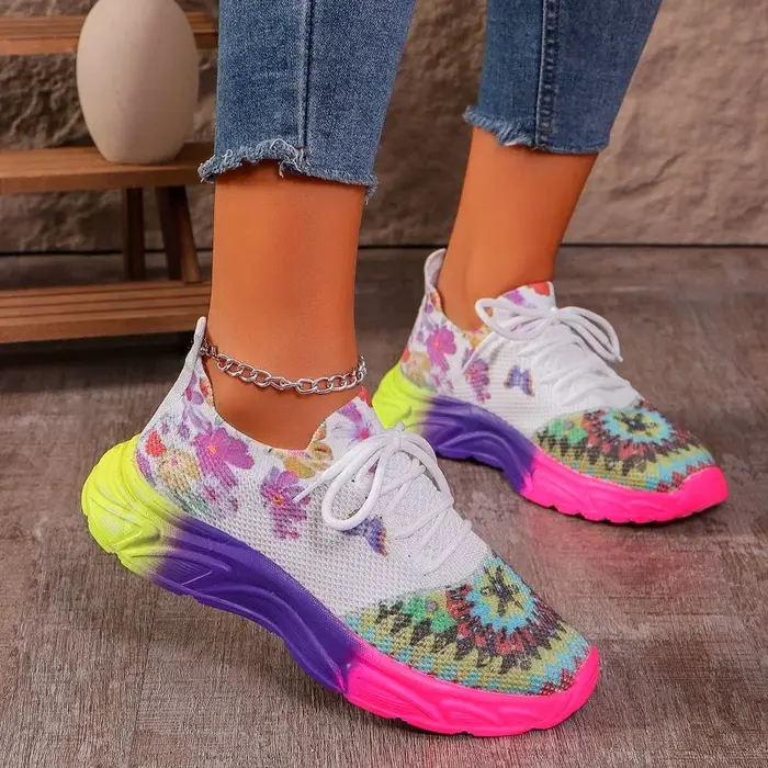 Baskets plates en maille respirante pour femmes, chaussures de créateur, mocassins décontractés, mod