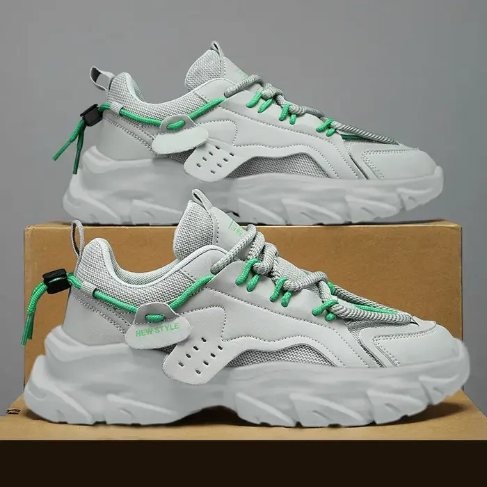 Chaussures de Sport à semelle épaisse pour hommes, baskets simples et décontractées à la mode, en ca