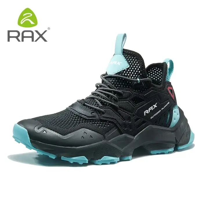 RAX-Chaussures de course en caoutchouc naturel pour hommes et femmes, baskets de sport de plein air, respirantes et légères, tige en maille d'air, semelle extérieure anti-alde