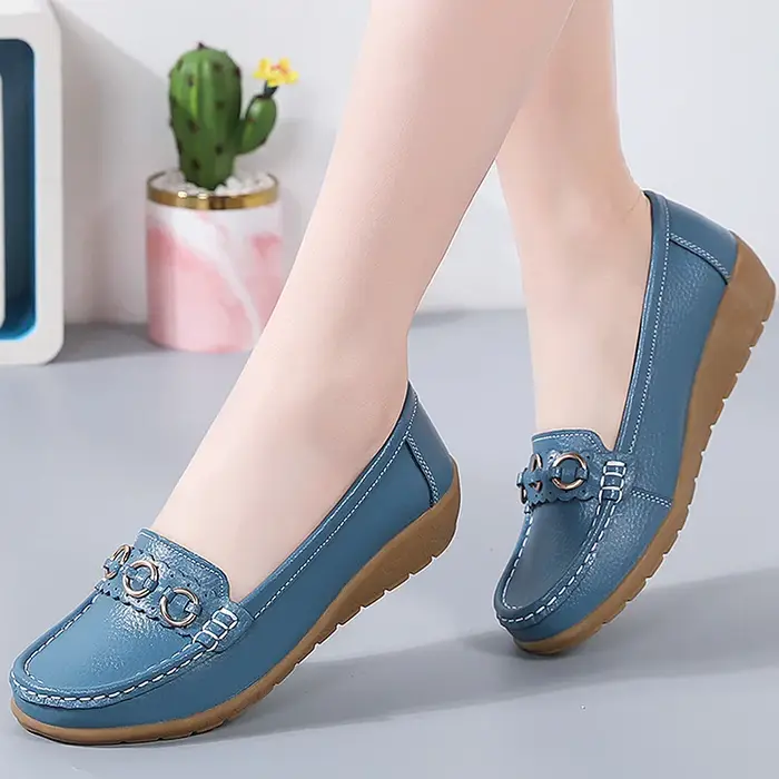 Femme chaussures doux talons bas