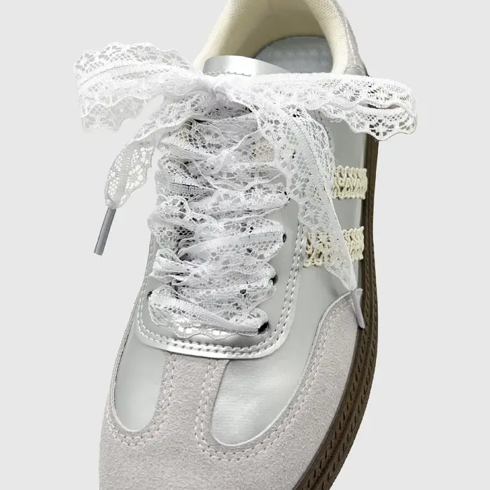 Lacets à lacets plats pour femmes, noirs et blancs, pour chaussures décontractées et baskets, accessoires de chaussures
