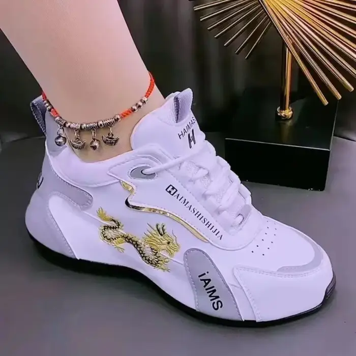 Baskets de Styliste en Cuir pour Femme