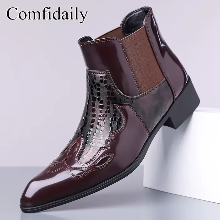 Bottes Chelsea pour hommes, style britannique, tendance de la mode, confortables, antidérapantes, en