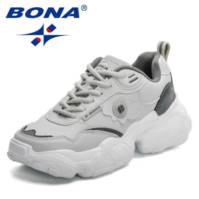 BONA-Baskets d'extérieur légères et respirantes pour femme, chaussures de marche à plateforme, anti 