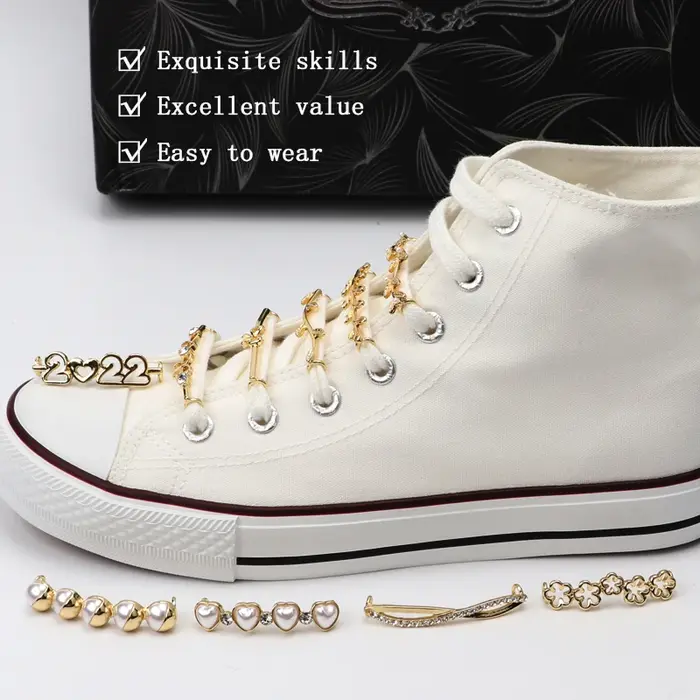 Lacets décoration lacet boucle perle chaussures breloque accessoires élégant Vintage luxe brillant s