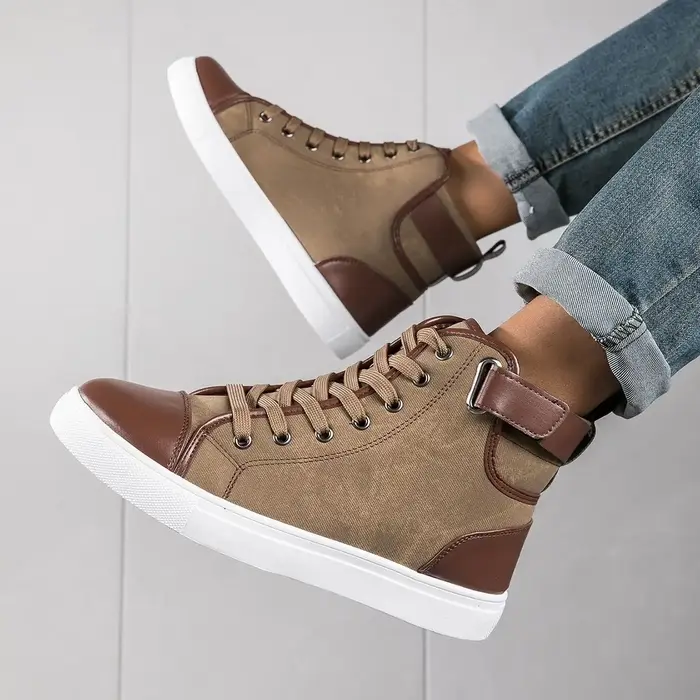 Baskets pour hommes en cuir