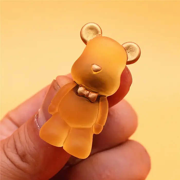 Breloques de chaussures d'animaux mignons en résine dure, décorations Kawaii, nœud, ours, accessoire