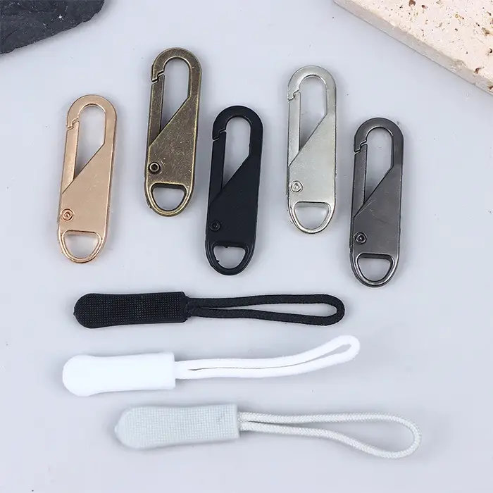 Accessoires pour sacs et vestes : 5/10/20 pièces d'extenseurs de cordon de fermeture éclair ; tirettes métalliques