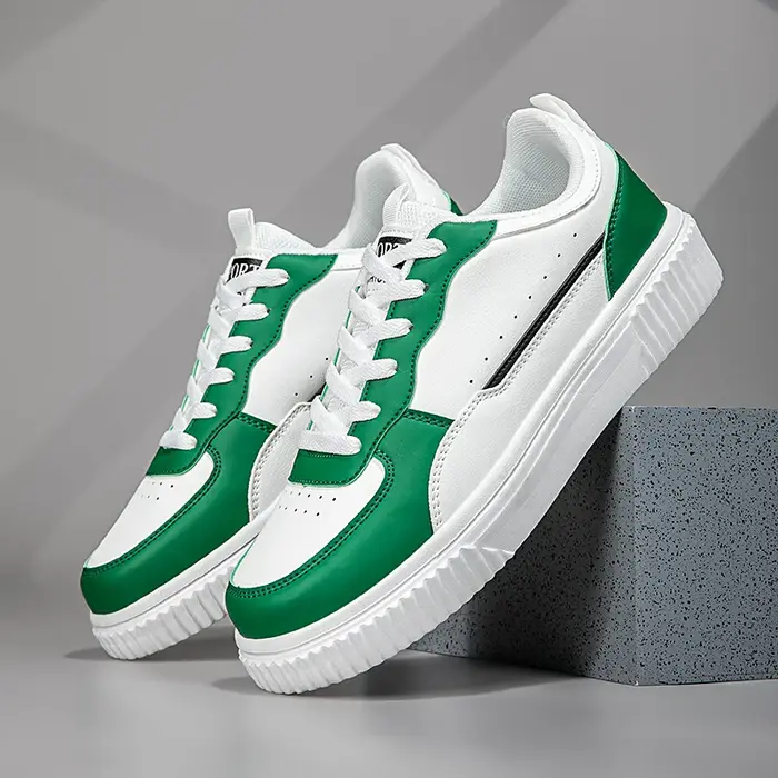 ELUVA hommes baskets automne blanc chaussures léger semelle épaisse antidérapant Skatebaord