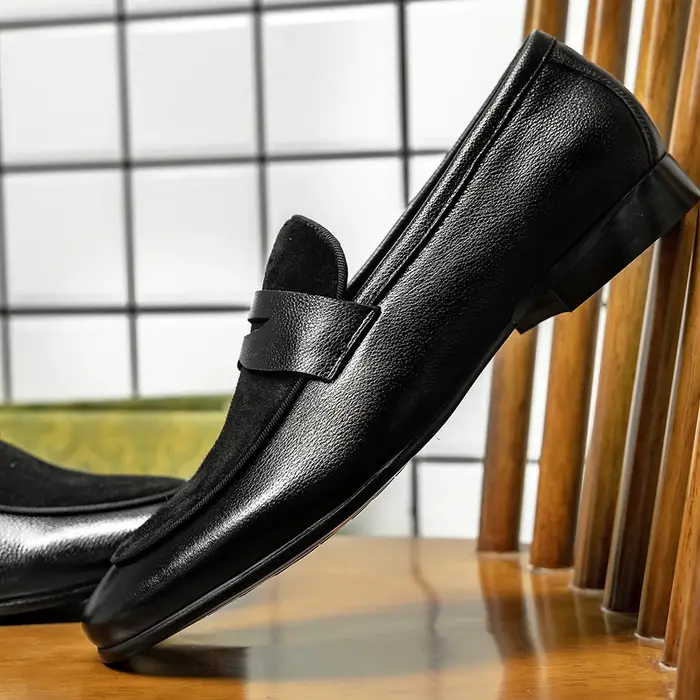Hanmce-Mocassins de Luxe en Cuir group pour Homme