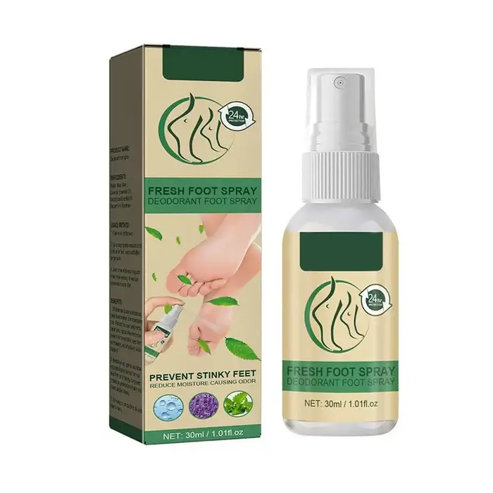 Spray déodorant pour pieds frais, dissolvant d'odeur de chaussures pour pieds en sueur, désodorisant