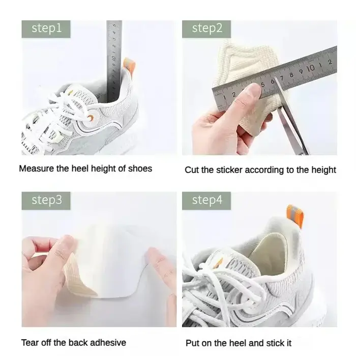 5 paires de coussinets de talon pour chaussures, protections adhésives pour chaussures de sport trop grandes, inserts de taille réduite, protections de talon, autocollants pour chaussures