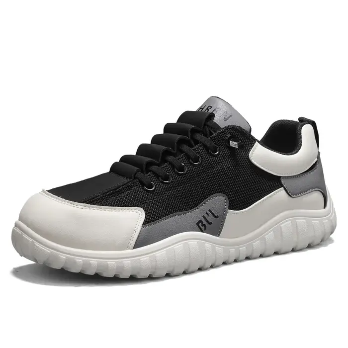 Chaussures pieds nus ELUVA à bout large pour hommes, baskets minimalistes en cuir synthétique, légèr