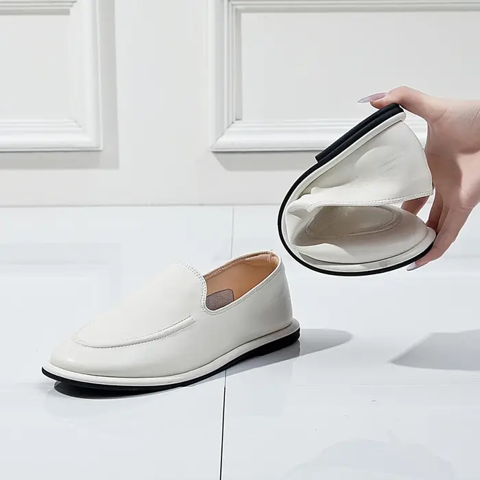 AIYUQI Mocassins Femme 2026 Nouvelle Collection Printemps Bout Rond Chaussures à Enfiler en Cuir Véritable Souples