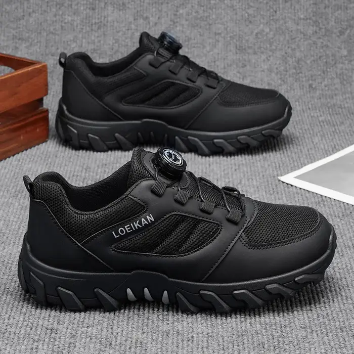 Baskets décontractées à boucle rotative pour hommes - Chaussures de marche respirantes pour l'extérieur LOEIKAN