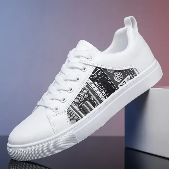 Chaussures de skate blanches pour hommes