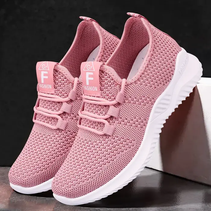 Baskets décontractées confortables pour femmes, chaussures plates respirantes d'été, baskets tendance pour femmes, chaussures de course polyvalentes à lacets, Nouveauté 2026