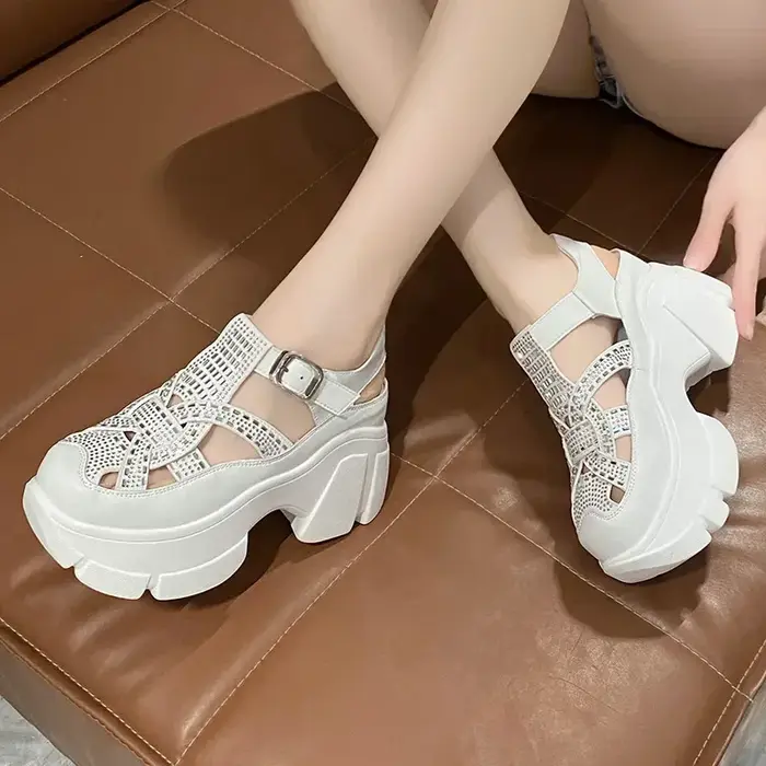 Papa sandales femmes 2025 été nouvelle plate-forme chaussures eau diamant sport