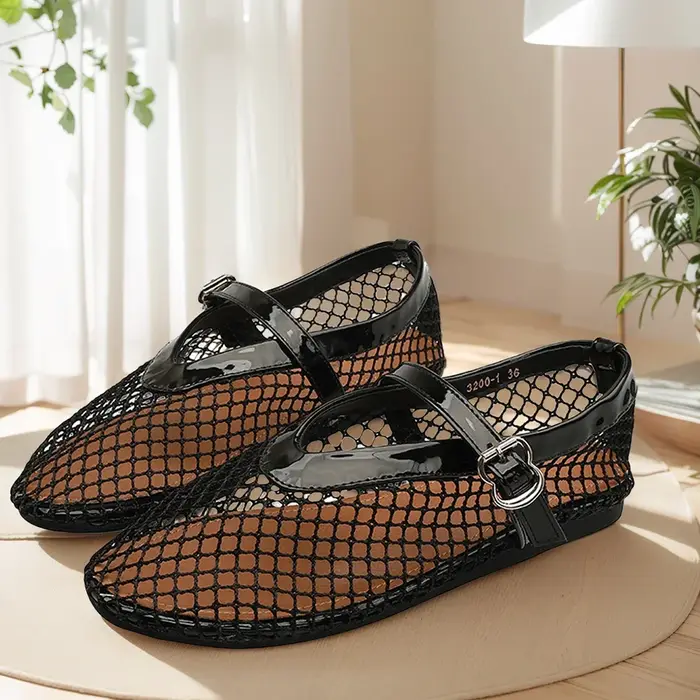 Femmes maille ballerines résille