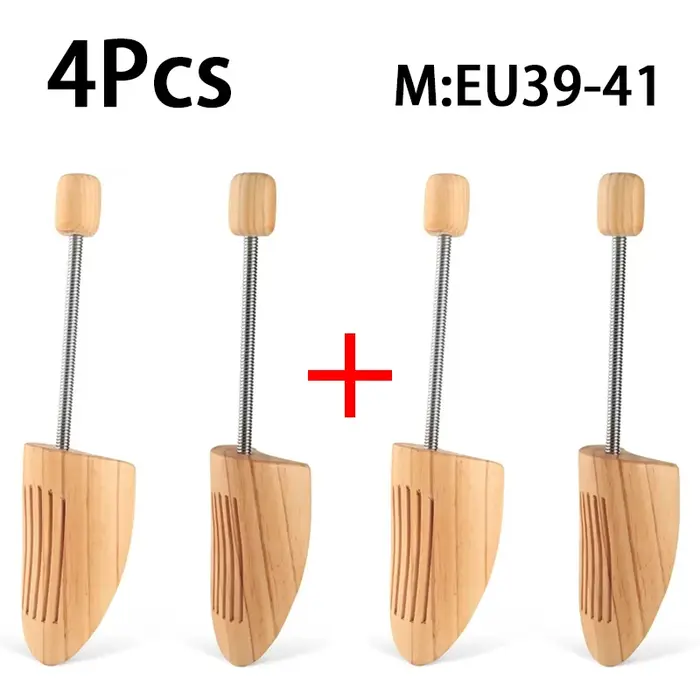 2/4 pièces Embauchoirs en bois réglables à ressort