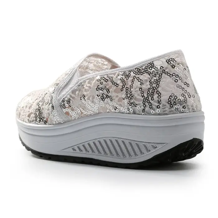 BeckyWalk-Baskets Plates à Plateforme pour Femme