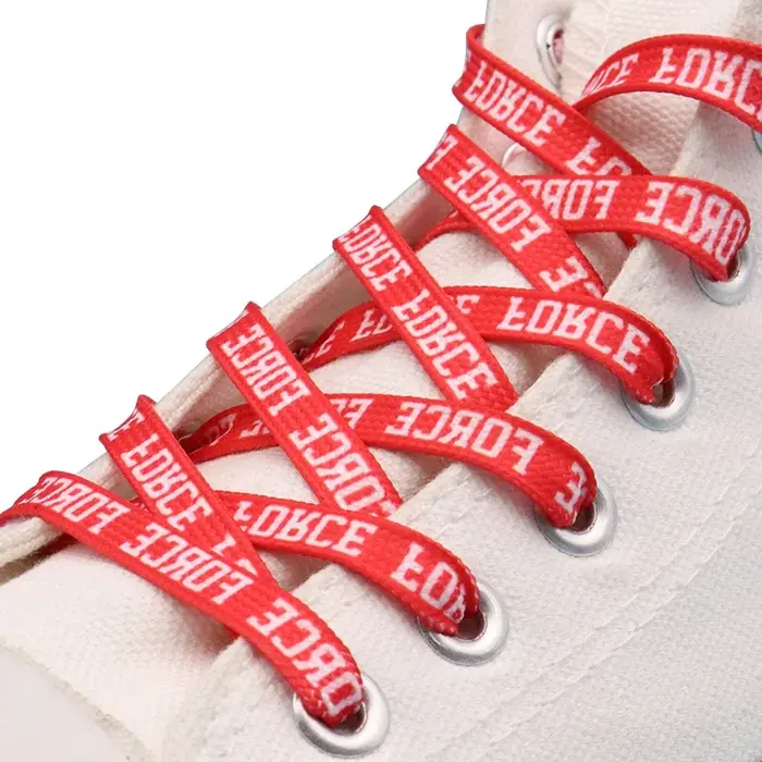 Lacets de chaussures de Sport fantastiques avec lettres plates imprimées, baskets de 7mm pour femmes
