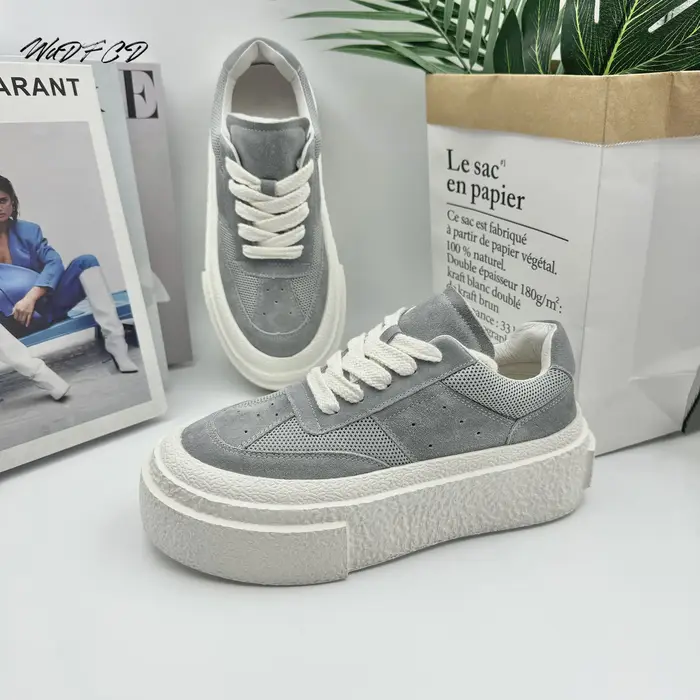 Encounaker-Chaussures de dehors à Plateforme Plate en Cuir NuSO k pour Homme