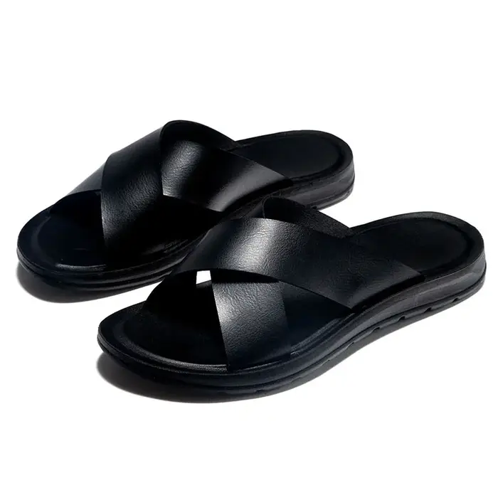 Chaussons en cuir PU italien pour hommes