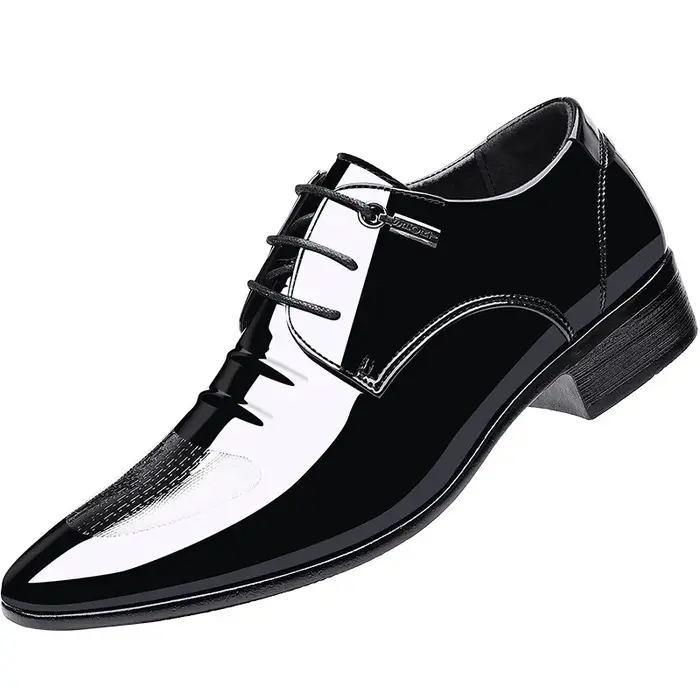 Chaussures Oxford de Luxe en Cuir Verni Respirant pour Homme