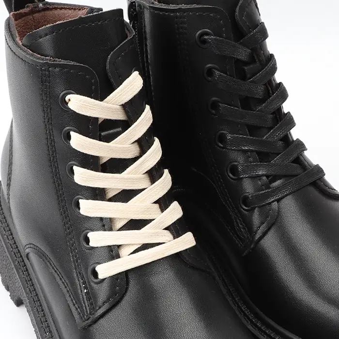 Lacets Lumineux Plats Imperméables en Cuir Ciré, Accessoires Décontractés pour Bottes Unisexes, Long