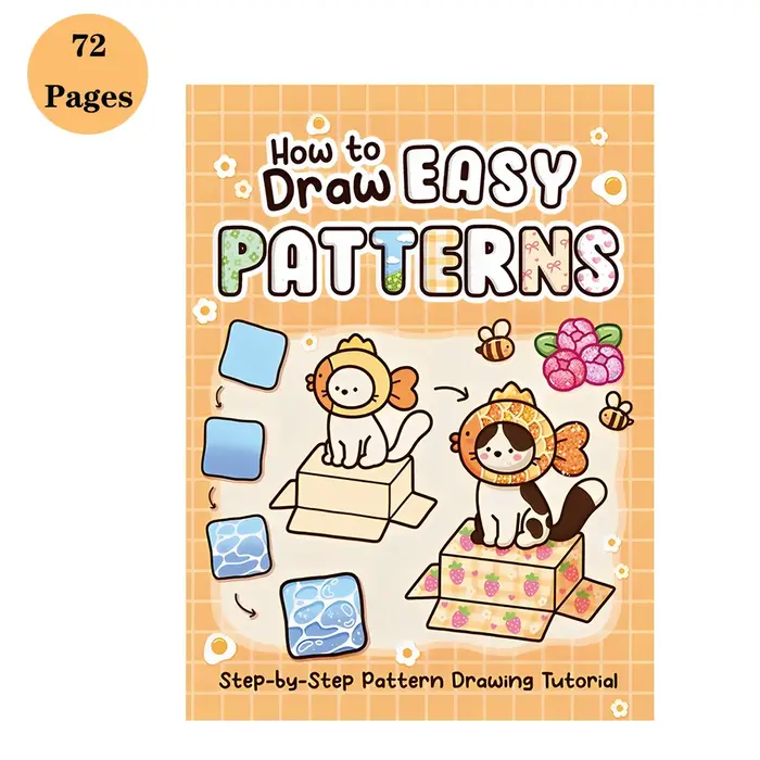 Livre de coloriage : Comment dessiner des motifs, un livre de dessin simple et amusant