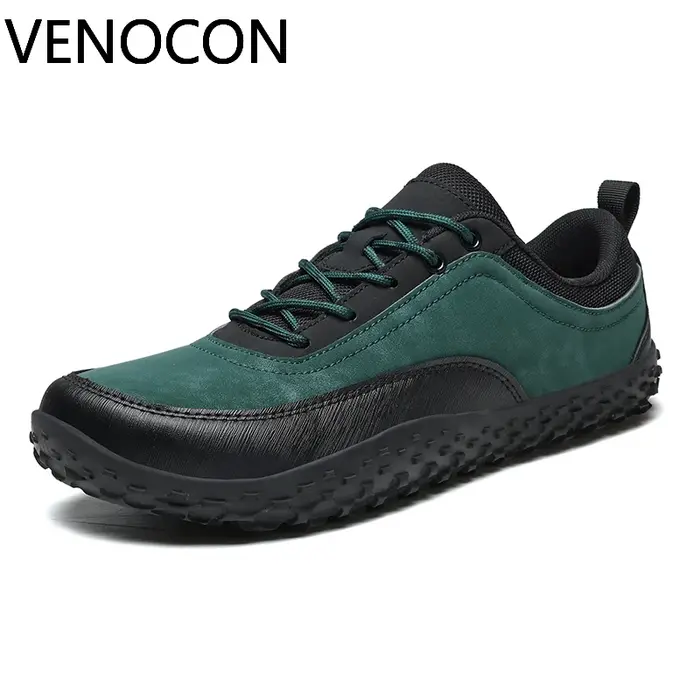Chaussures de randonnée légères VENOCON Barefoot Minimalist Extra Ball Wide Nose Toe Box en tissu et cuir pour homme et femme