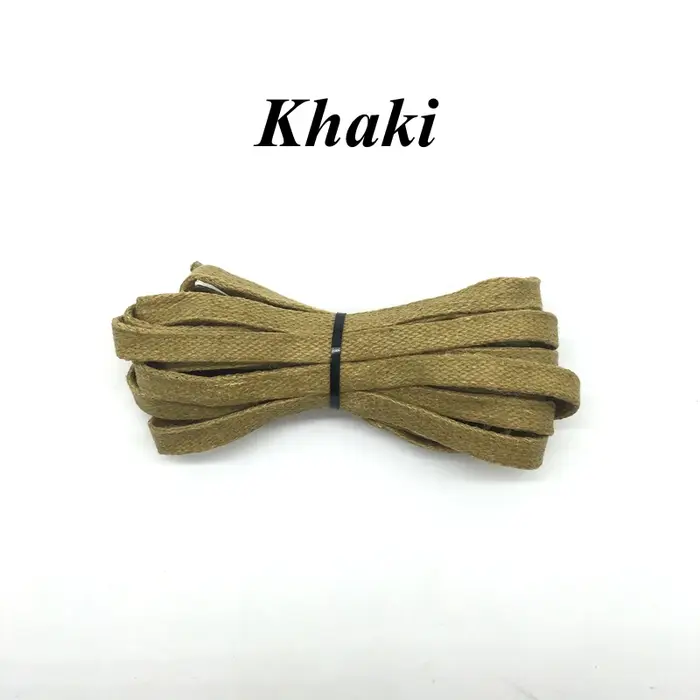 1 paire de lacets plats cirés en cuir imperméable chaussures décontractées