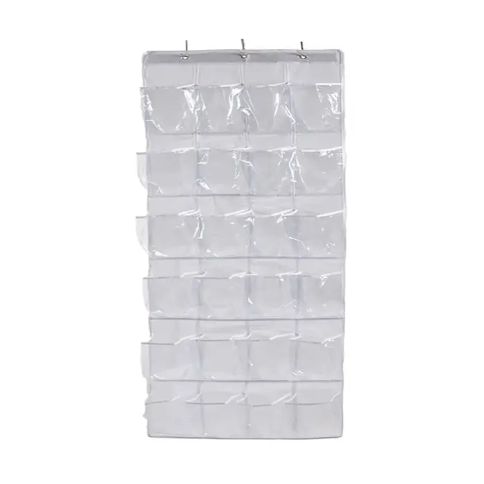 Organisateur de chaussures mural à 24 grilles, support de rangement suspendu au-dessus de la porte, 