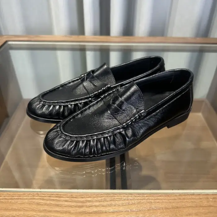Mocassins plats pour femmes à bout rond style britannique
