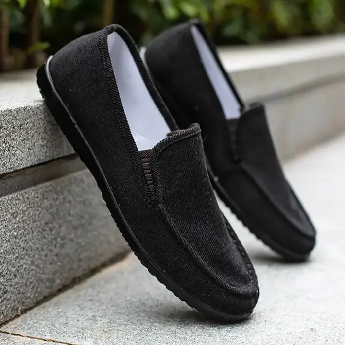 Mocassins en Toile Souple pour Homme, Chaussures de Marque à la Mode, Décontractées, à Enfiler, pour
