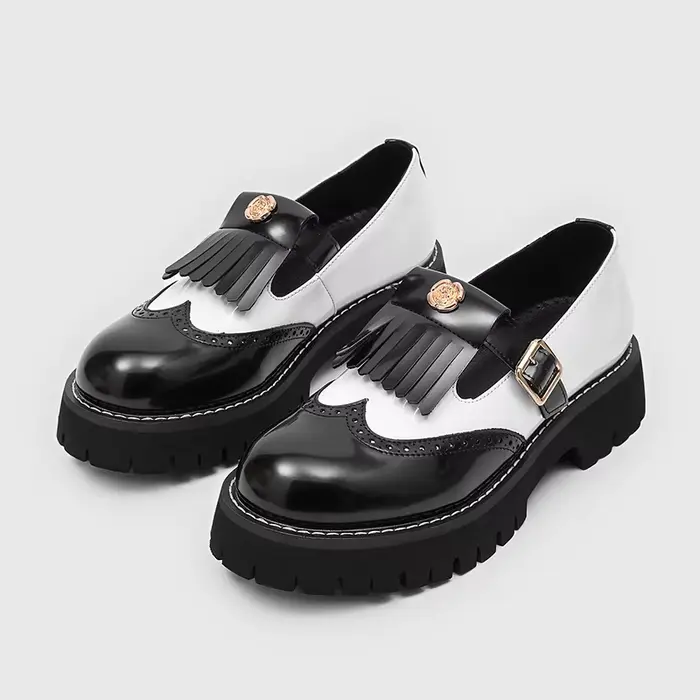 Chaussures Derby classiques à semelles épaisses pour hommes