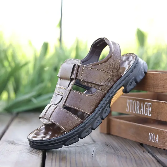Chaussures de plage en cuir pour hommes