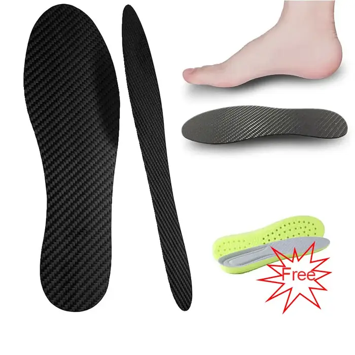 1 paire de semelles intérieures en Fiber de carbone de 1.2mm et semelle intérieure absorbant les cho