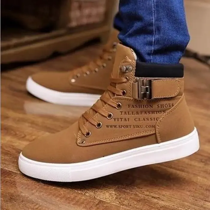 Nouveauté hommes chaussures hautes décontractées printemps/automne baskets