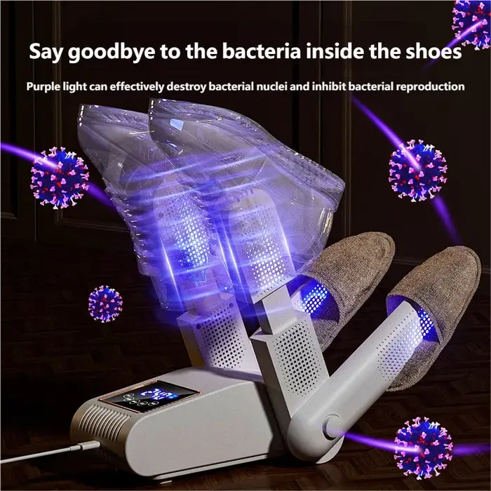 Sèche-chaussures Sèche-chaussures électrique portable 180 ° Écran intelligent pliable pour chaussures, gants, chapeaux, chaussettes, bottes de Ski