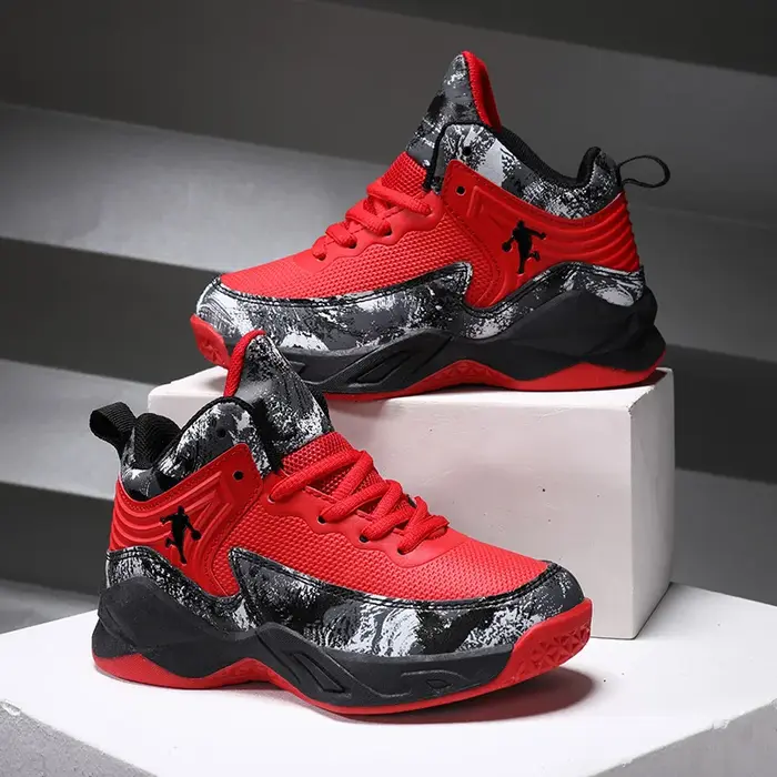 Nouvelles chaussures de basket-ball de marque pour enfants, respirantes et confortables, chaussures de sport pour enfants, baskets de basket-ball d'extérieur pour garçons, chaussures de gym pour fille