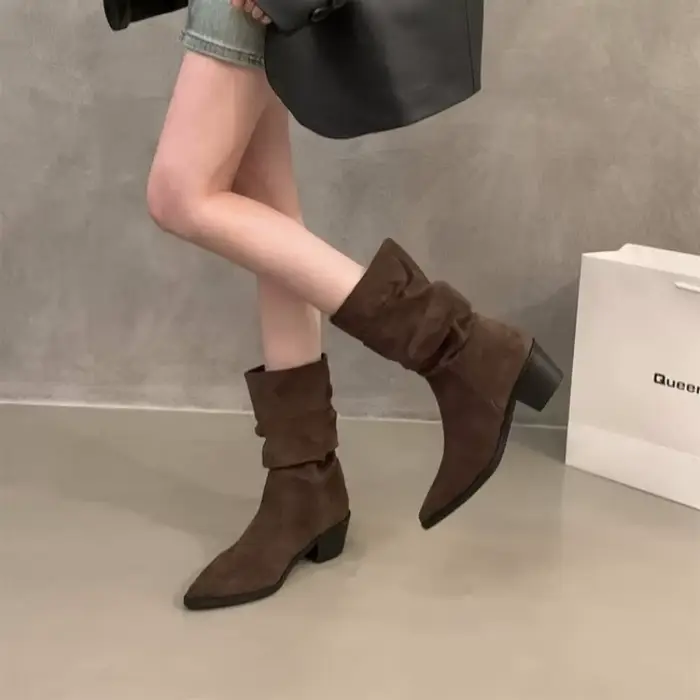 Bottes pointues vintage pour femmes