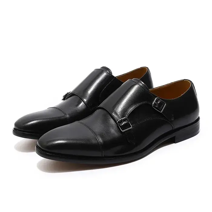 Mode marron noir hommes mocassins chaussures robe élégante costume formel chaussure en cuir respirant antidérapant à la
