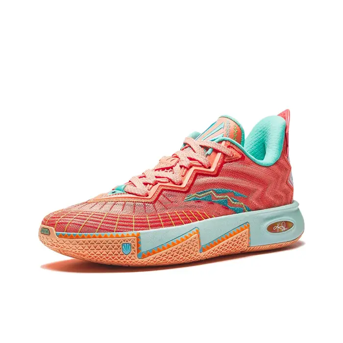 ANTA KAI 2 Chaussures de basket-ball pour hommes à tige basse vert orange 112531111S-6