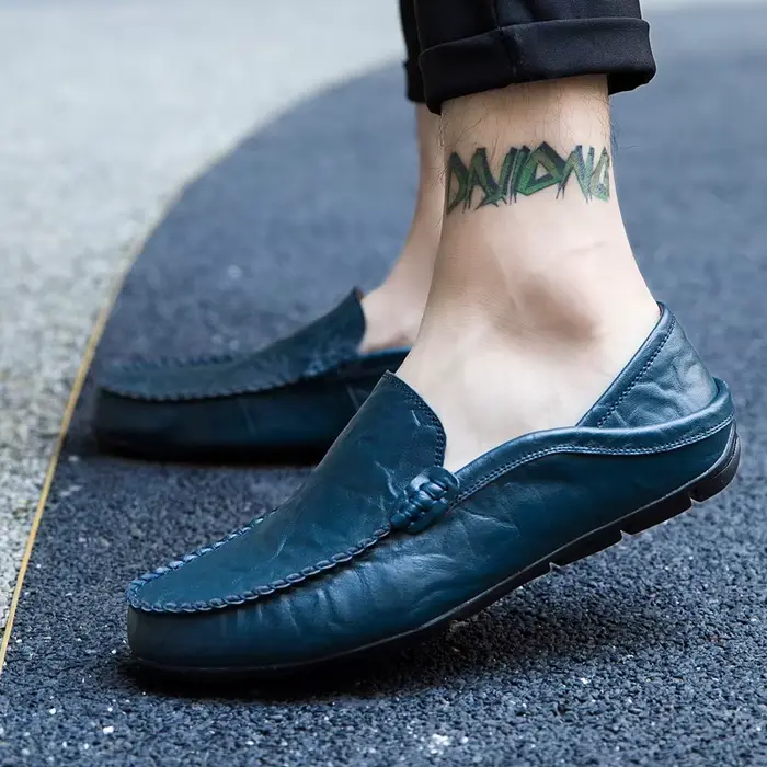 Hommes chaussures décontracté en cuir véritable